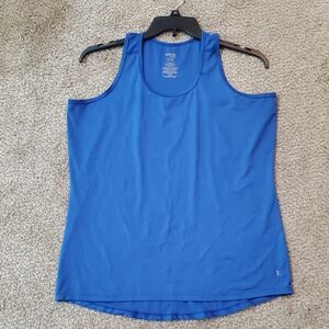 Danskin Semi Fitted, XL, Blue Women's Dri MORE Tank Top
